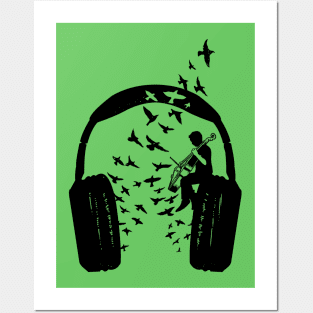 Headphone Cello II Posters and Art